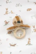 Living Textiles Living Textiles 1-pack Port-a-cot Fitted Sheet - Australiana