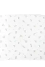 Living Textiles Living Textiles 1-pack Port-a-cot Fitted Sheet - Elephant Playtime
