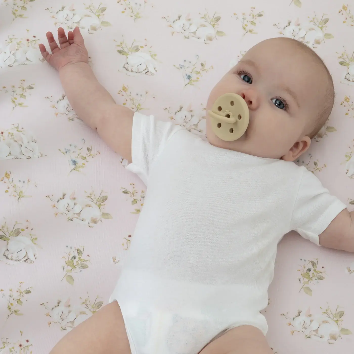 Bubba Blue Bubba Blue Sleeping Bunny Jersey Cot Fitted Sheet