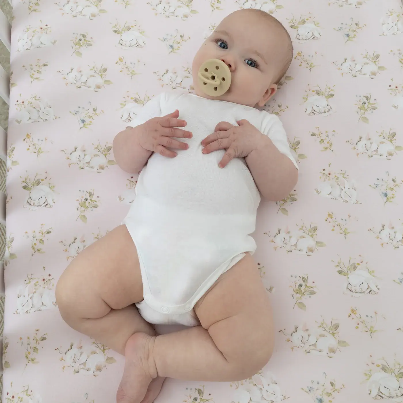 Bubba Blue Bubba Blue Sleeping Bunny Jersey Cot Fitted Sheet