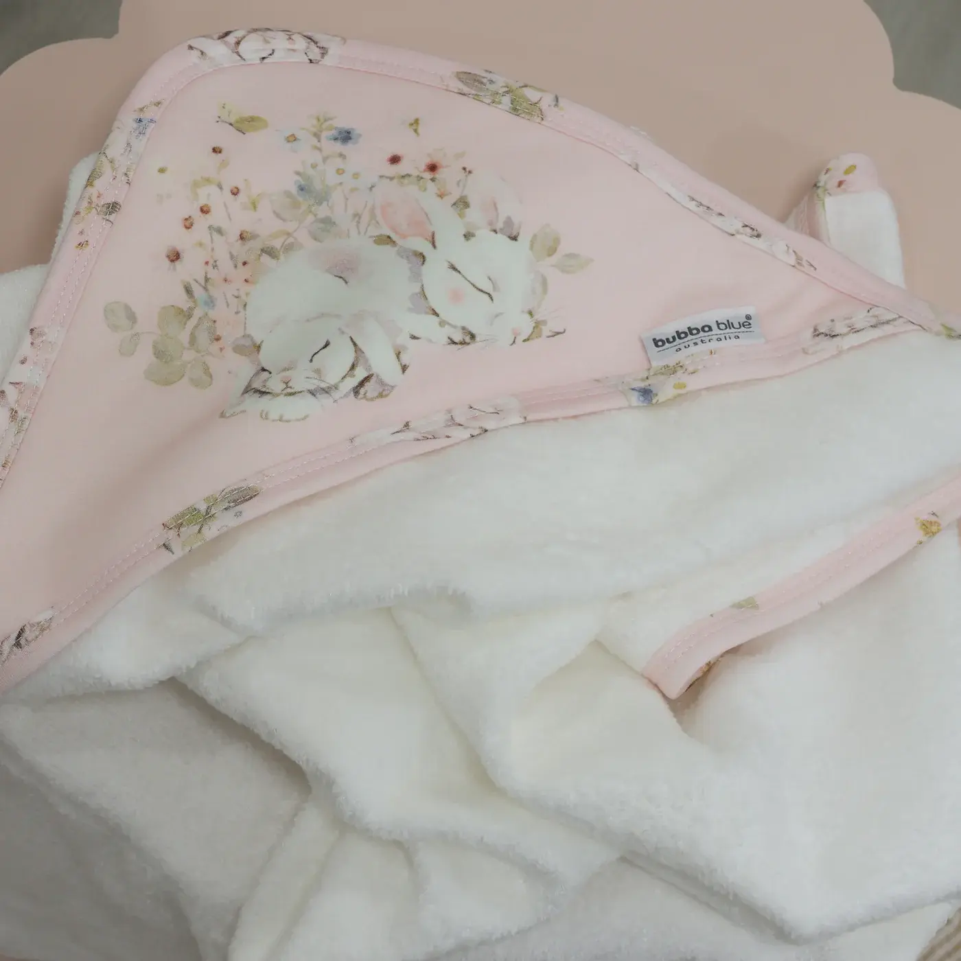Bubba Blue Bubba Blue Sleeping Bunny Hooded Towel