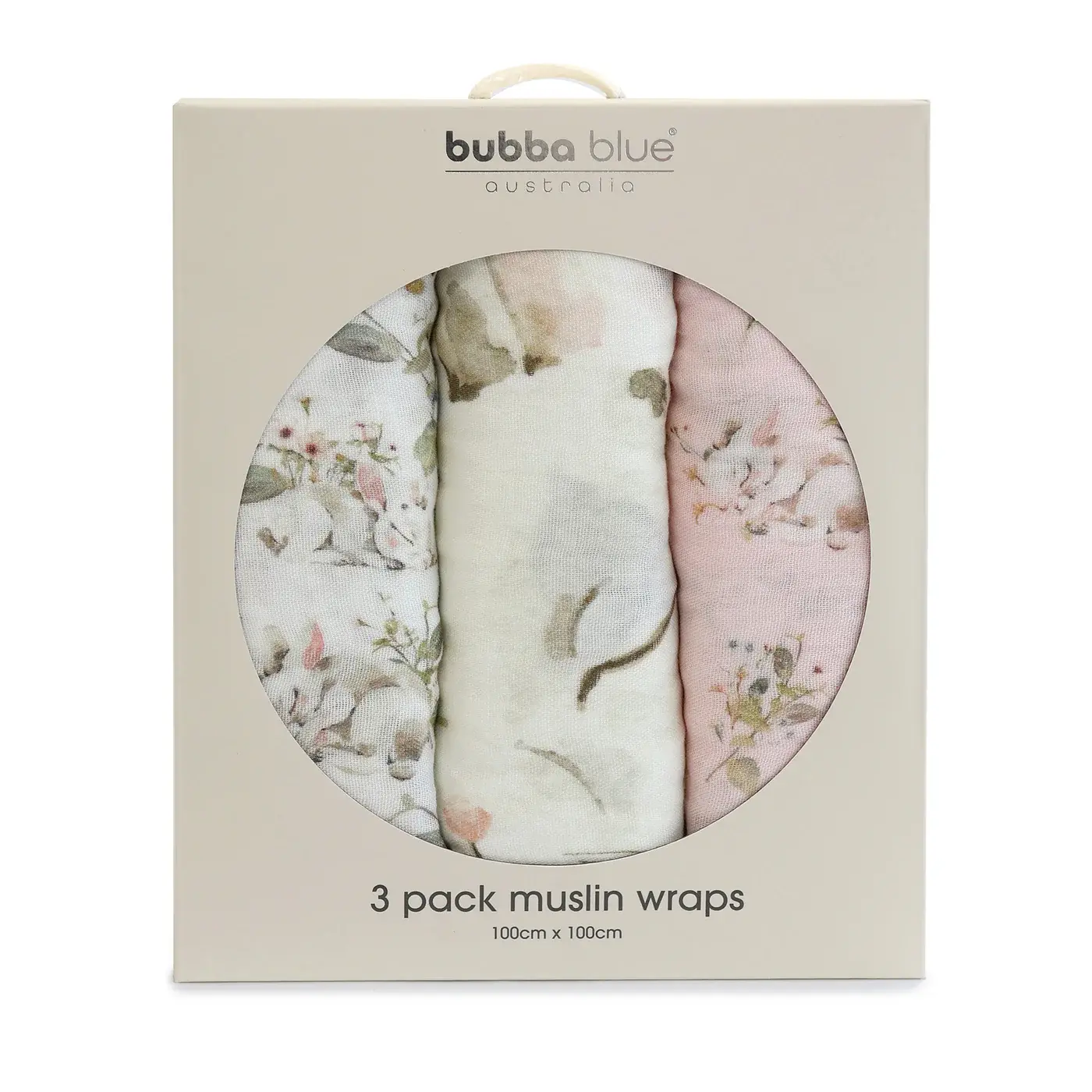 Bubba Blue Bubba Blue Sleeping Bunny 3PK Muslin Wraps