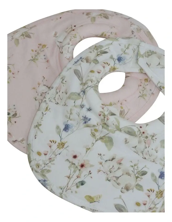 Bubba Blue Bubba Blue Sleeping Bunny 2PK Dribble Bibs