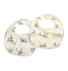 Bubba Blue Bubba Blue Elephant Bedtime 2PK Dribble Bibs