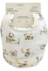 Bubba Blue Bubba Blue Elephant Bedtime 2PK Dribble Bibs