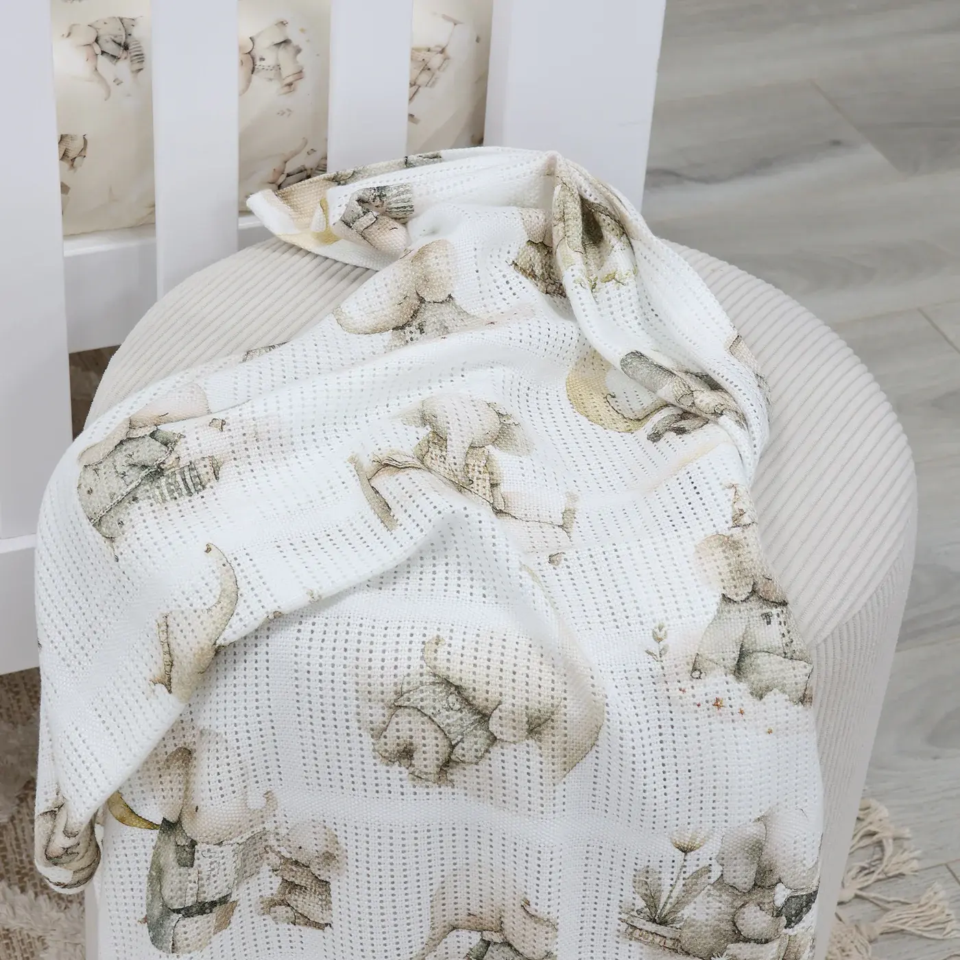 Bubba Blue Bubba Blue Elephant Bedtime Cellular Blanket