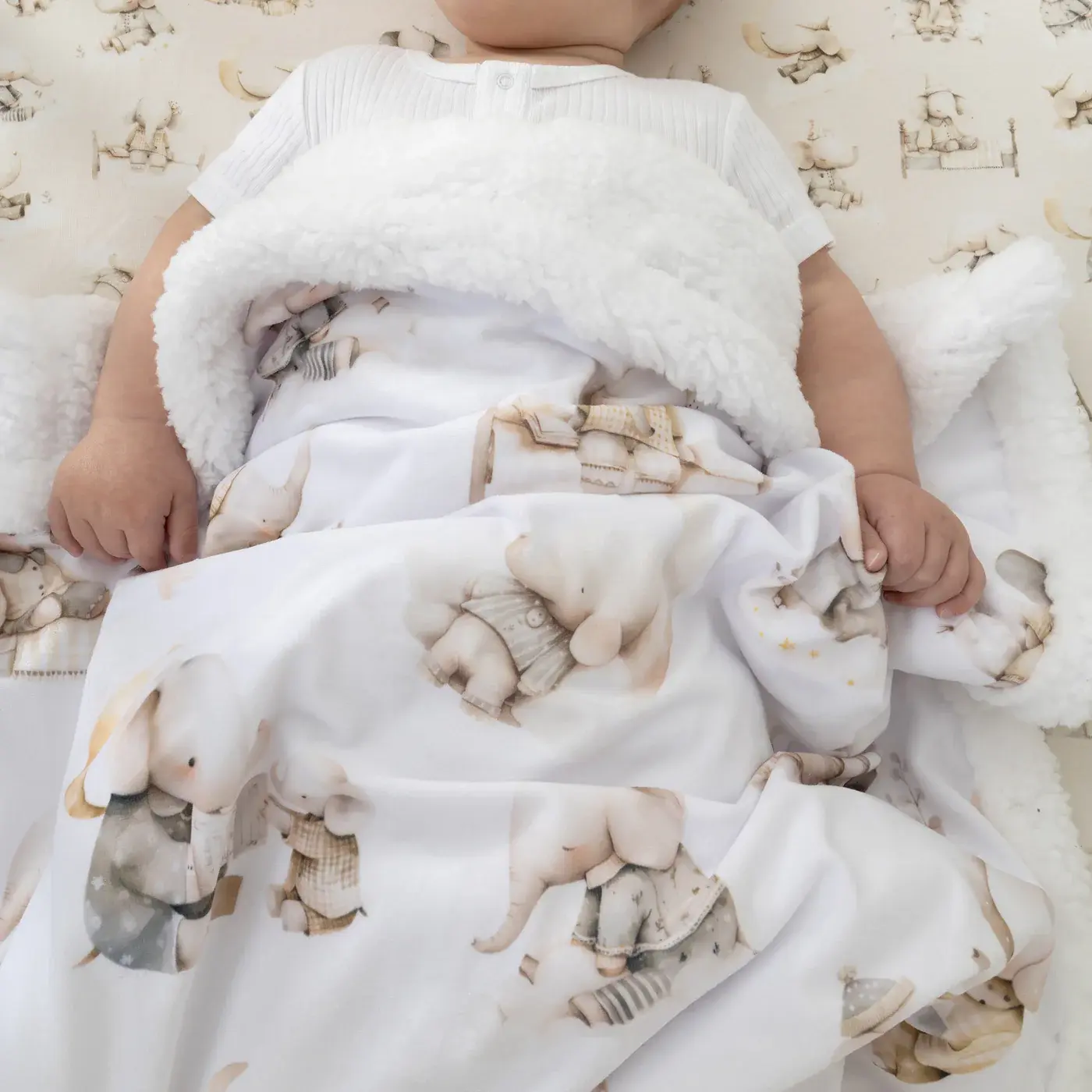 Bubba Blue Bubba Blue Elephant Bedtime Cuddle Blanket