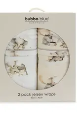 Bubba Blue Bubba Blue Elephant Bedtime 2PK Jersey Wraps