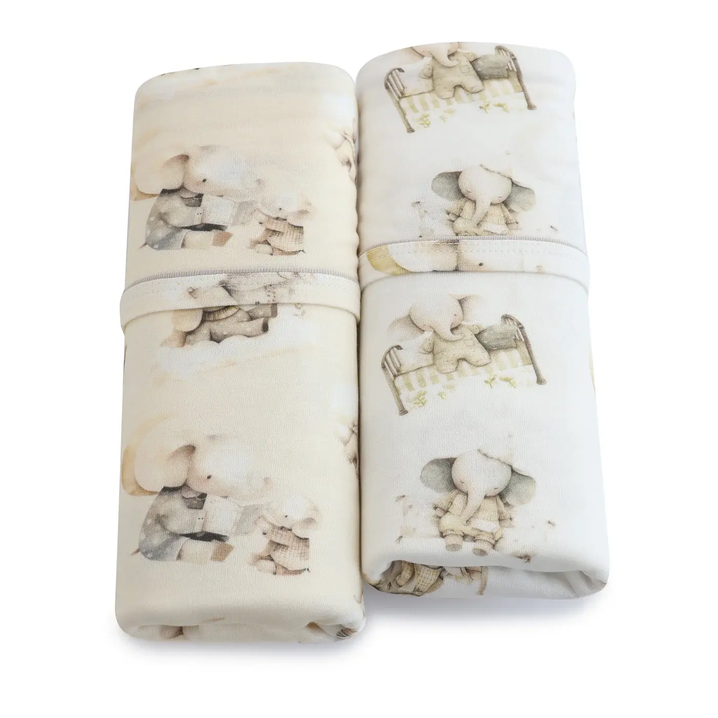 Bubba Blue Bubba Blue Elephant Bedtime 2PK Jersey Wraps