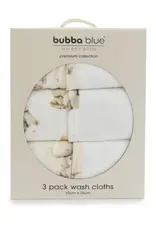 Bubba Blue Bubba Blue Elephant Bedtime 3PK Face Washers