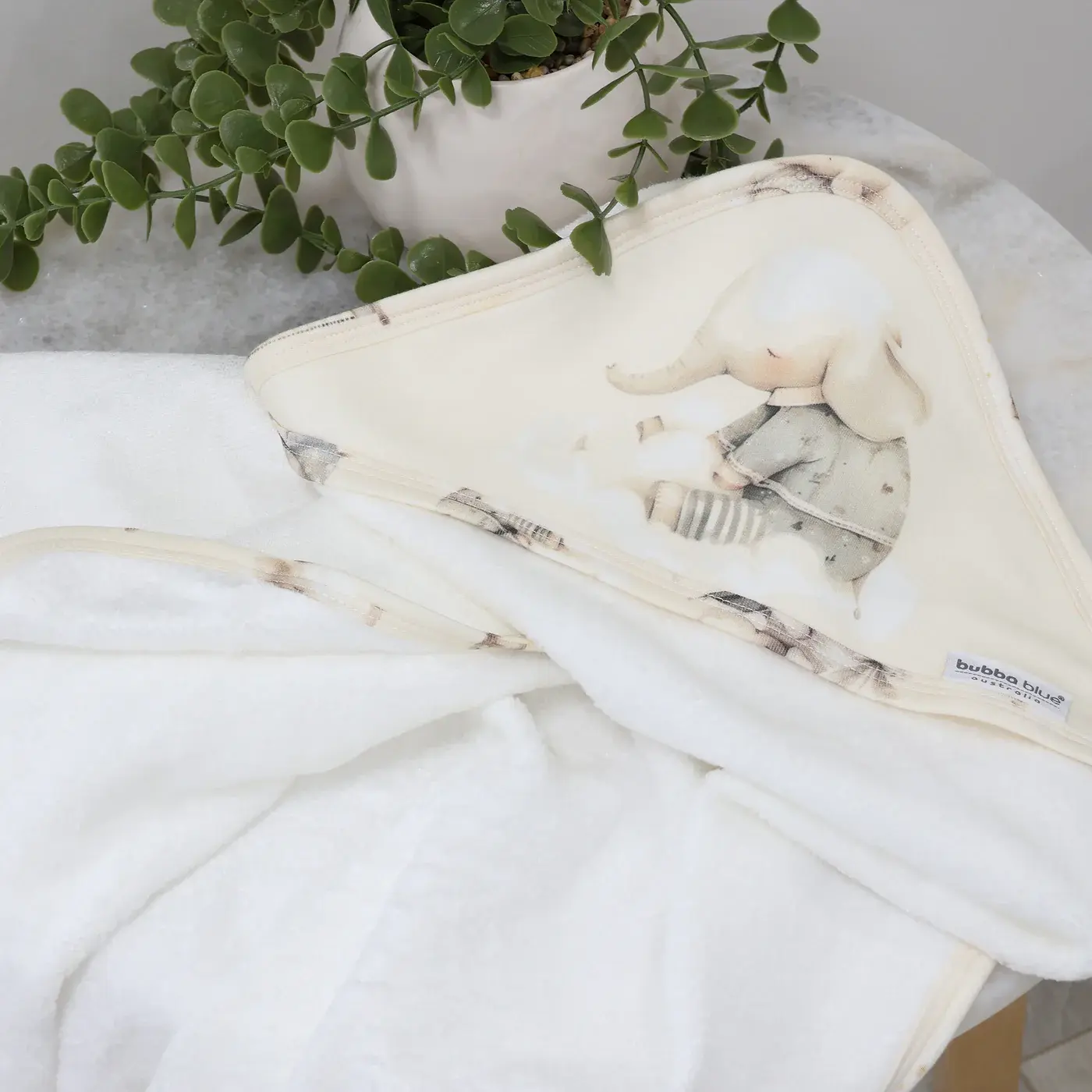 Bubba Blue Bubba Blue Elephant Bedtime Hooded Towel