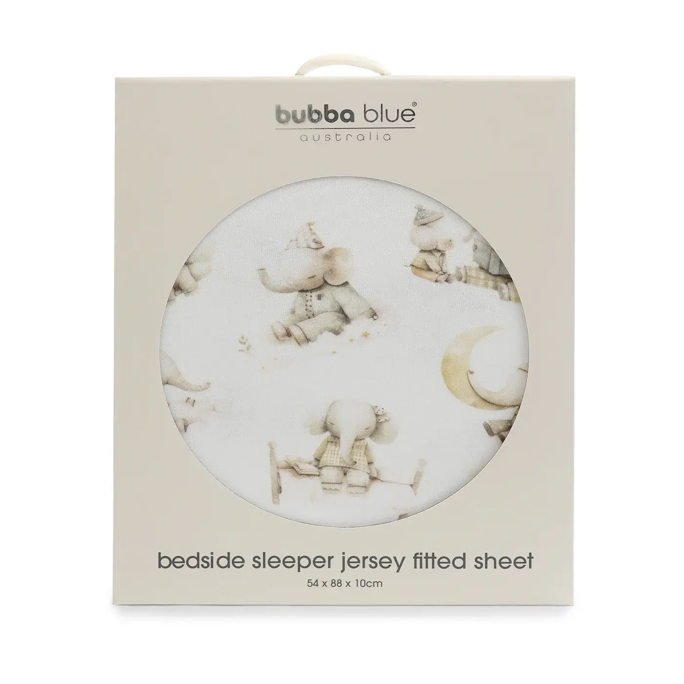 Bubba Blue Bubba Blue Elephant Bedtime Jersey Bedside Sleeper Fitted Sheet