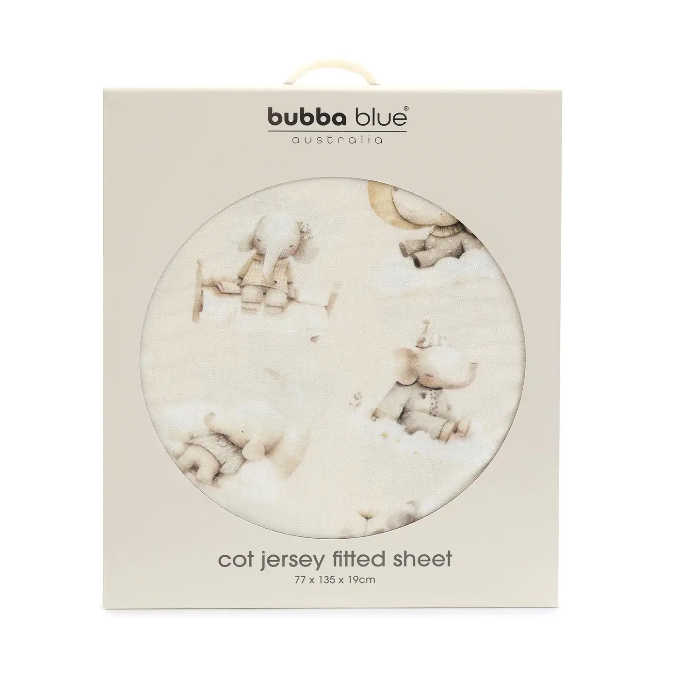 Bubba Blue Bubba Blue Elephant Bedtime Jersey Cot Fitted Sheet