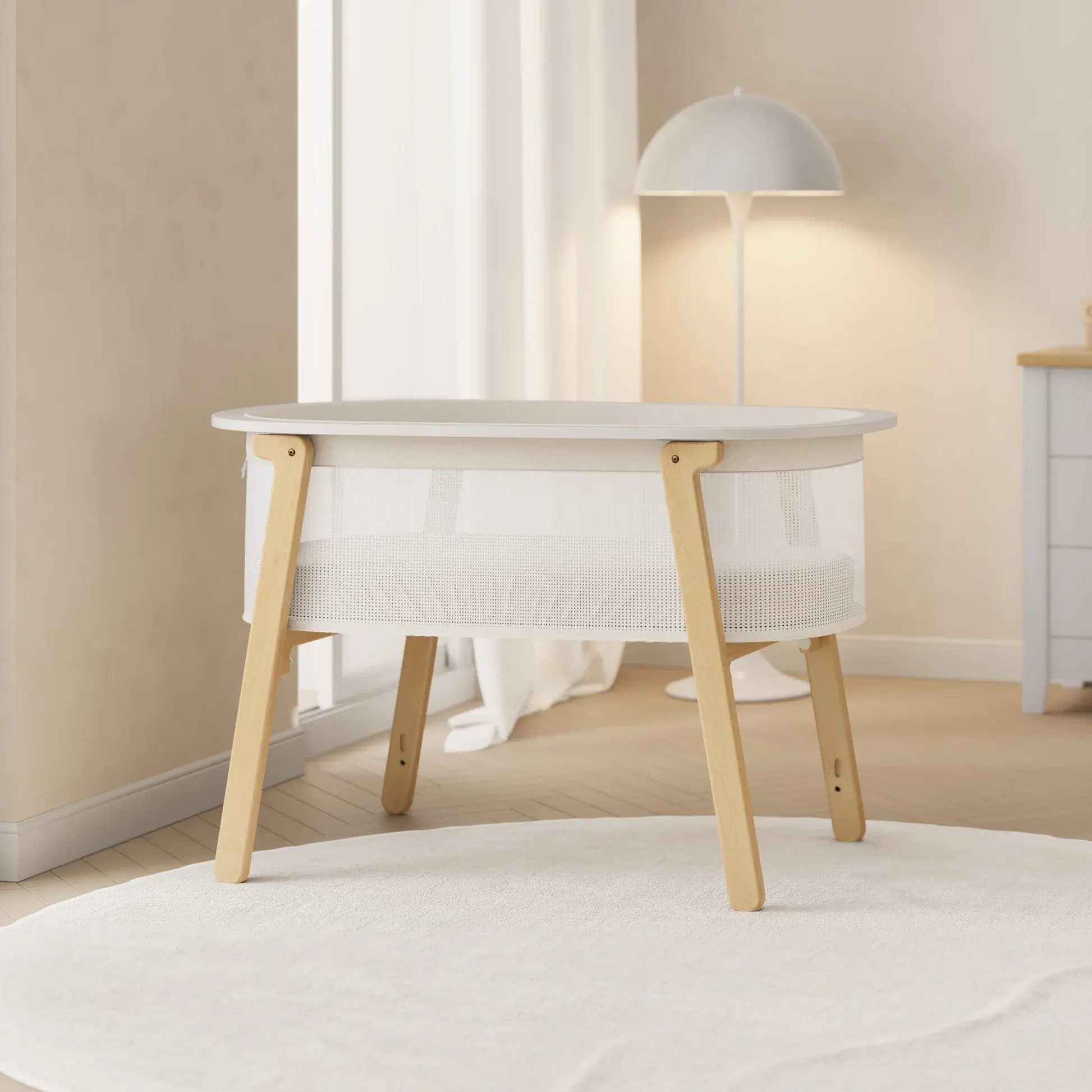 Boori Boori Nest Easy-store Compact Cot - Beech