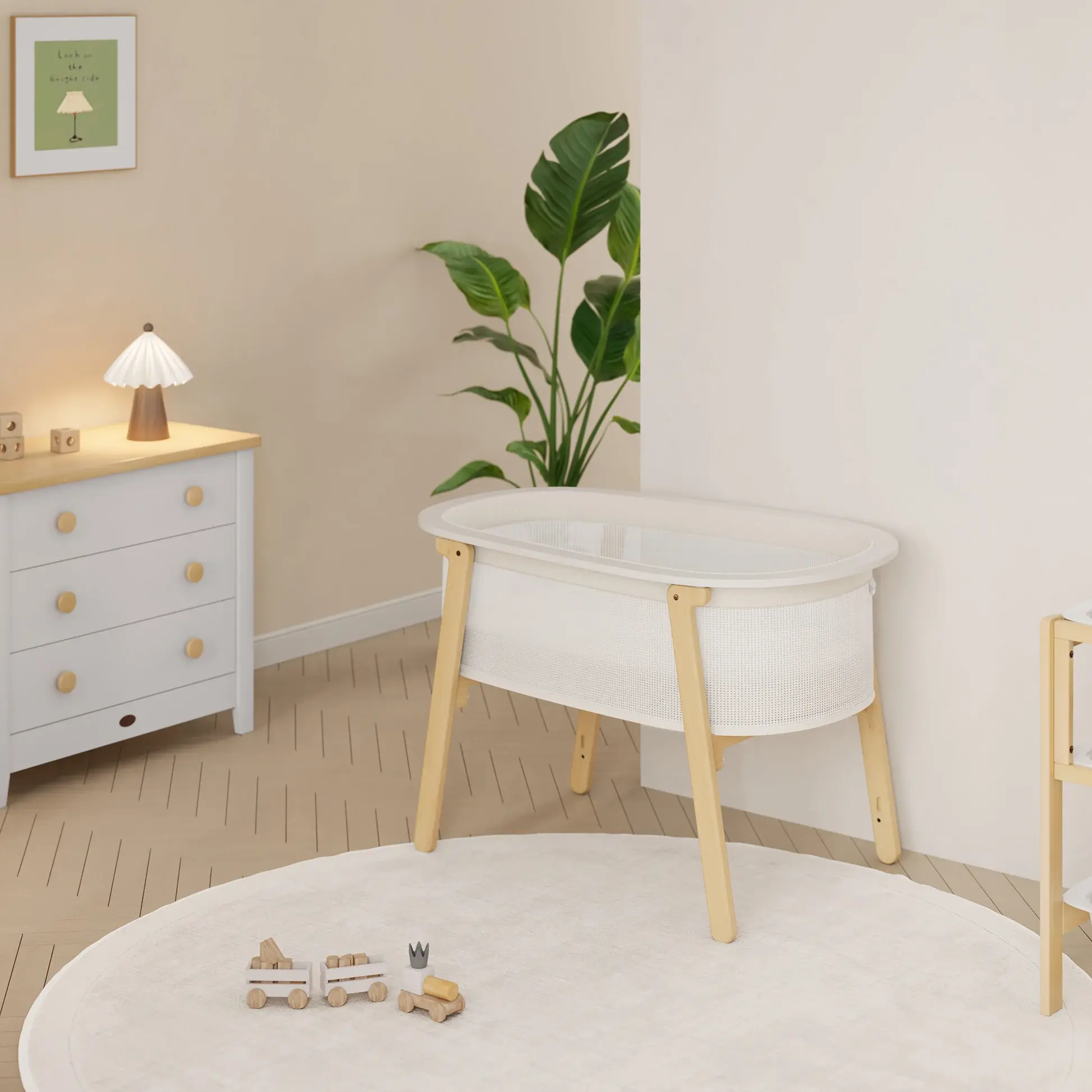 Boori Boori Nest Easy-store Compact Cot - Beech