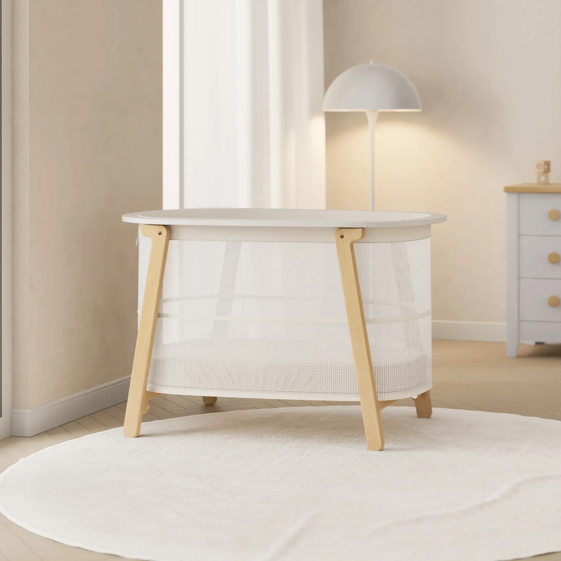 Boori Boori Nest Easy-store Compact Cot (Airflow Mattress included)