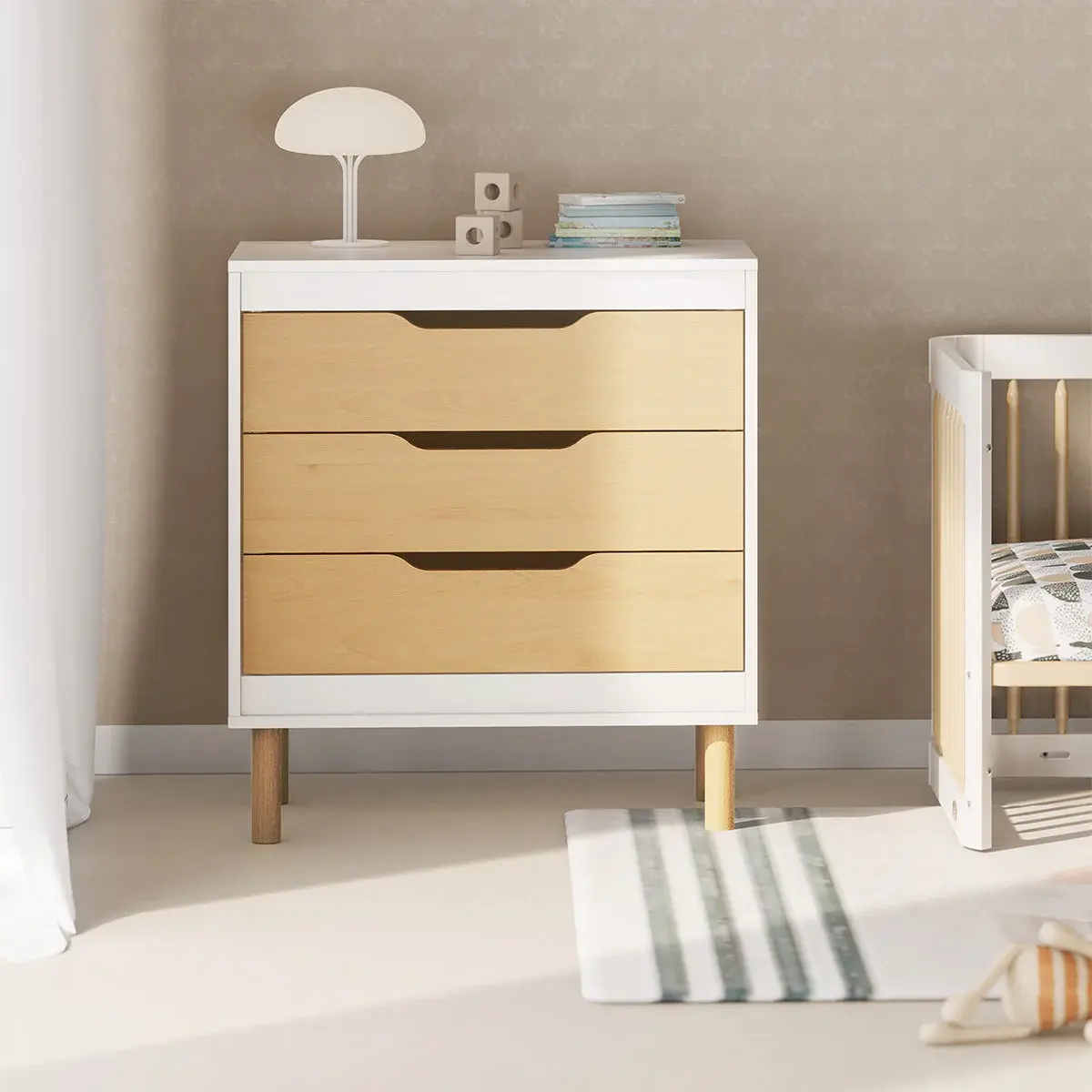 Boori Boori Perla 3 drawer chest wth change tray - Barley and Beech