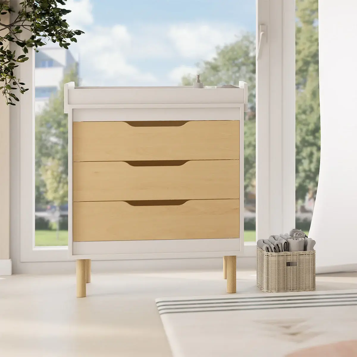 Boori Boori Perla 3 drawer chest wth change tray - Barley and Beech