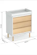 Boori Boori Perla 3 drawer chest wth change tray - Barley and Beech