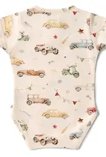 Snuggle Hunny Kids Snuggle Hunny Vintage Cars Short Sleeve Organic Bodysuit