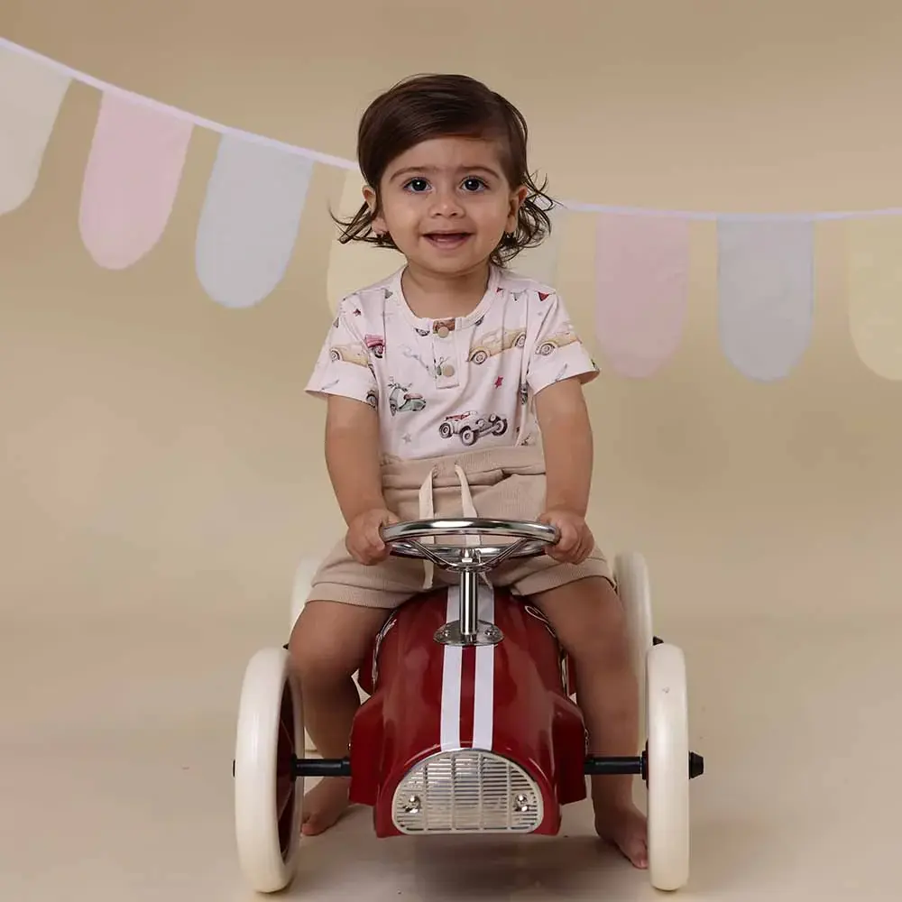 Snuggle Hunny Kids Snuggle Hunny Vintage Cars Short Sleeve Organic Bodysuit