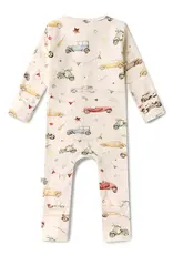 Snuggle Hunny Kids Snuggle Hunny Vintage Cars Organic Snugglesuit Convertible Romper