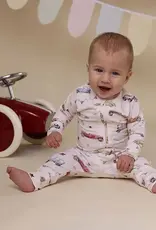 Snuggle Hunny Kids Snuggle Hunny Vintage Cars Organic Snugglesuit Convertible Romper