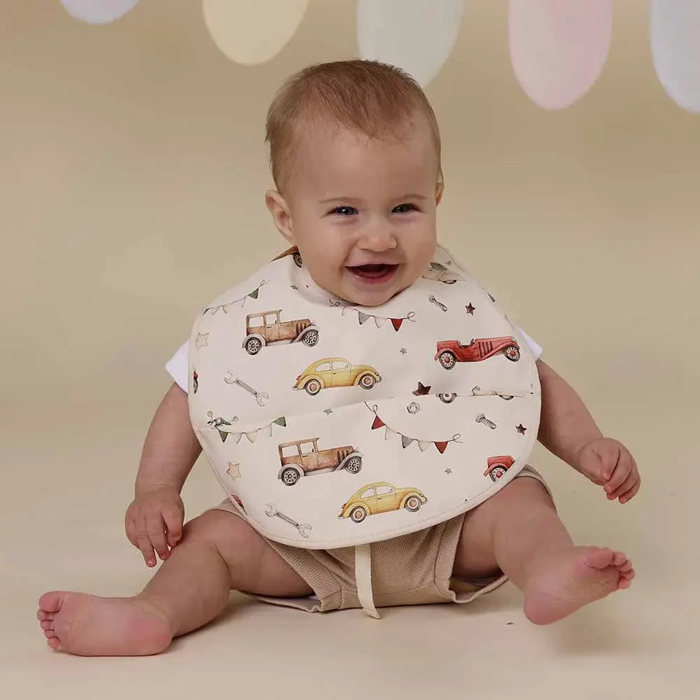 Snuggle Hunny Kids Snuggle Hunny Vintage Cars Snuggle Bib