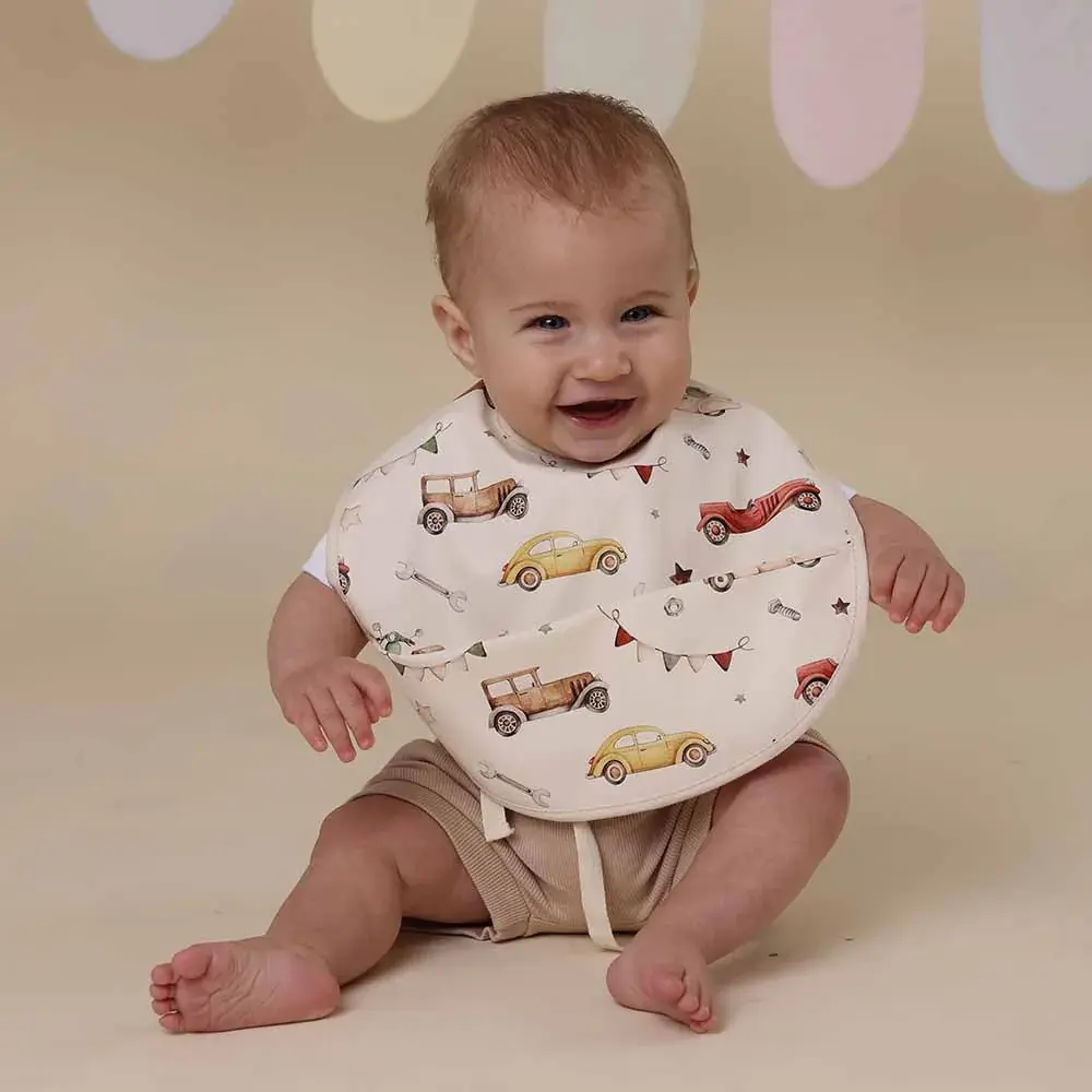 Snuggle Hunny Kids Snuggle Hunny Vintage Cars Snuggle Bib