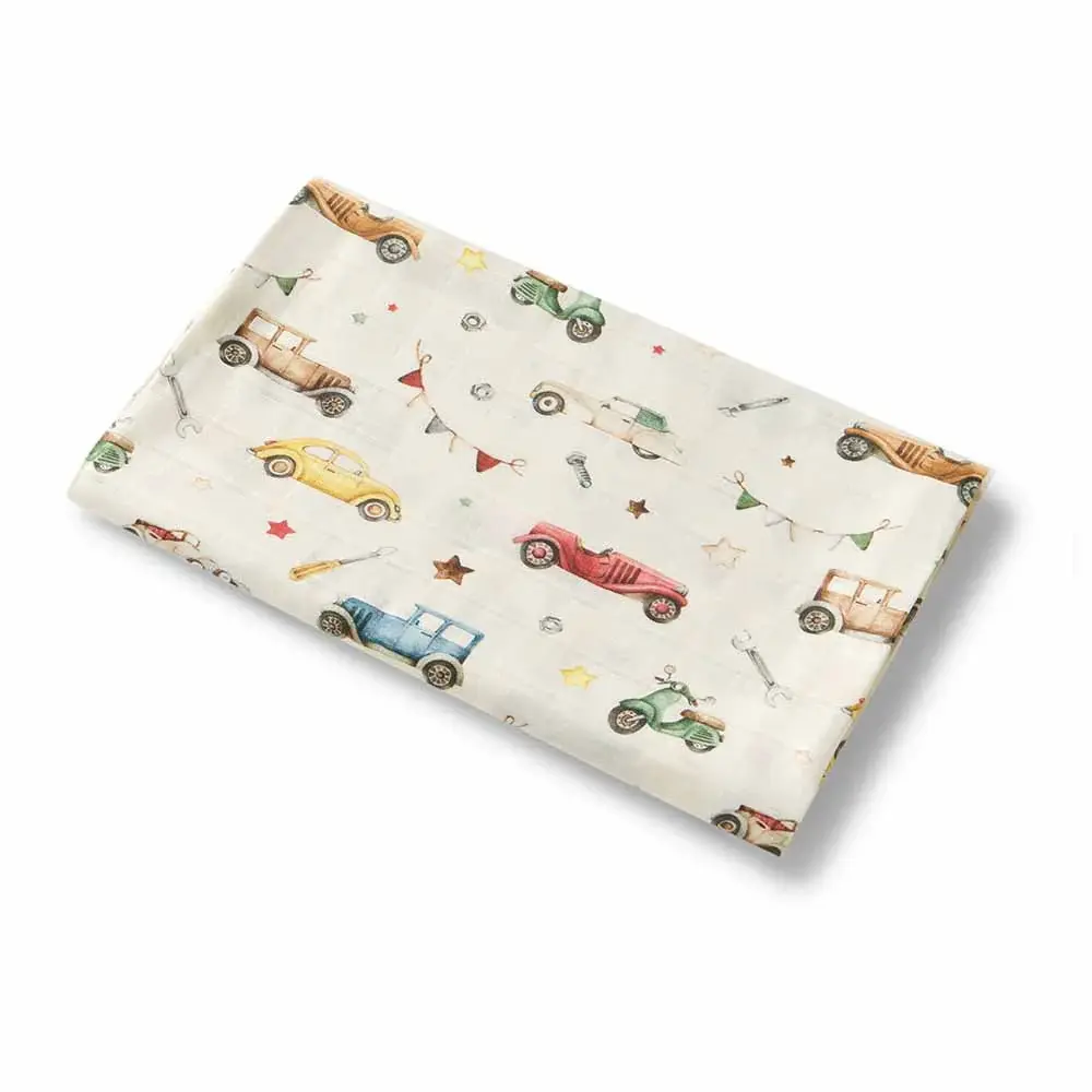 Snuggle Hunny Kids Snuggle Hunny Vintage Cars Organic Muslin Wrap