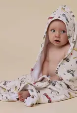Snuggle Hunny Kids Snuggle Hunny Vintage Cars Organic Hooded Baby Towel