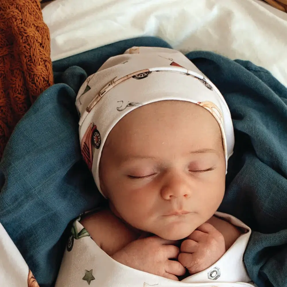 Snuggle Hunny Kids Snuggle Hunny Vintage Cars Organic Knotted Beanie