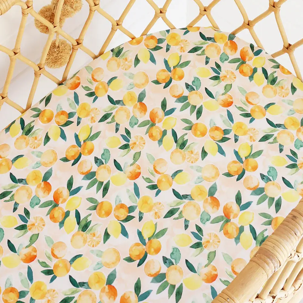Snuggle Hunny Kids Snuggle Hunny Sunny Citrus Organic Bassinet Sheet / Change Pad Cover