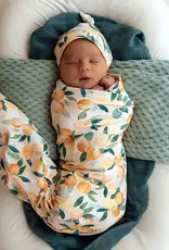Snuggle Hunny Kids Snuggle Hunny Sunny Citrus Organic Jersey Wrap & Beanie Set