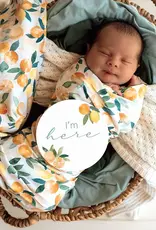 Snuggle Hunny Kids Snuggle Hunny Sunny Citrus Organic Jersey Wrap & Beanie Set