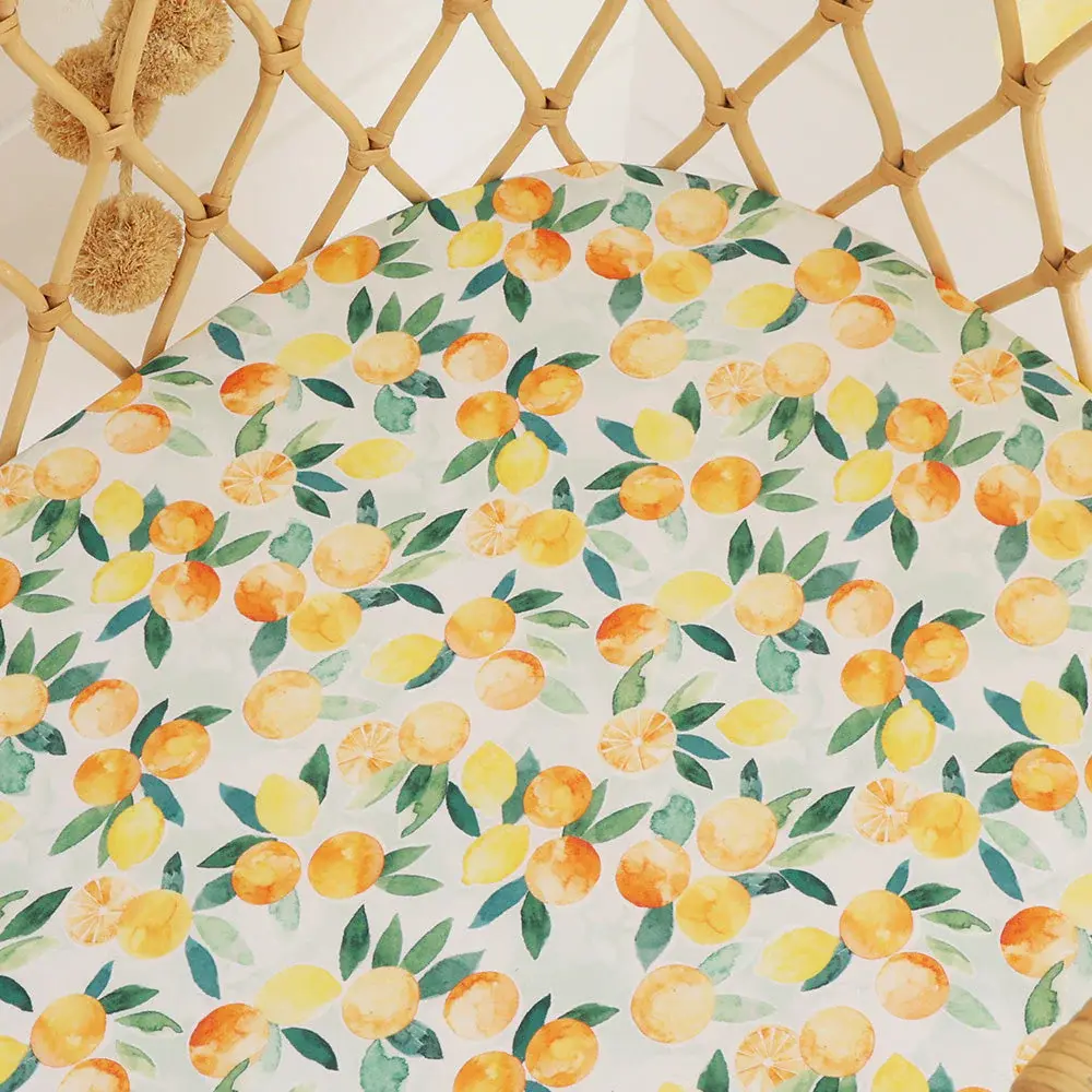 Snuggle Hunny Kids Snuggle Hunny Citrus Squeeze Organic Bassinet Sheet / Change Pad Cover