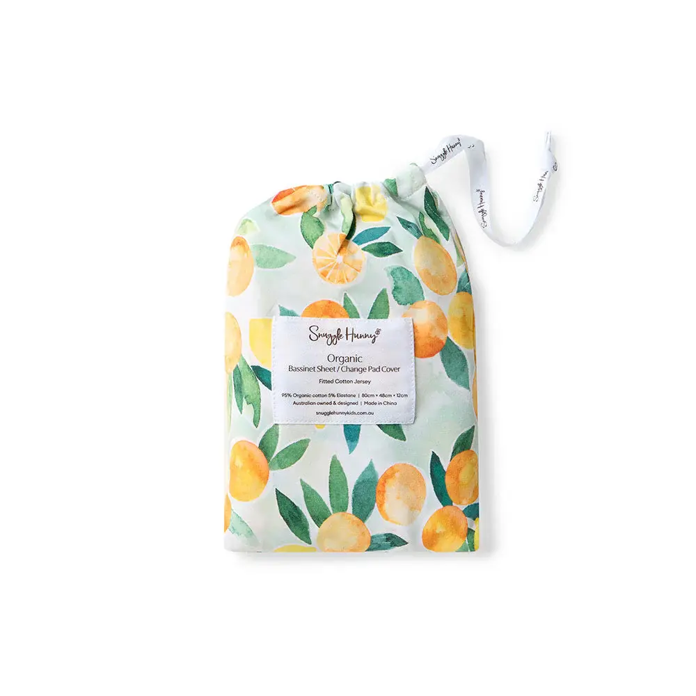 Snuggle Hunny Kids Snuggle Hunny Citrus Squeeze Organic Bassinet Sheet / Change Pad Cover