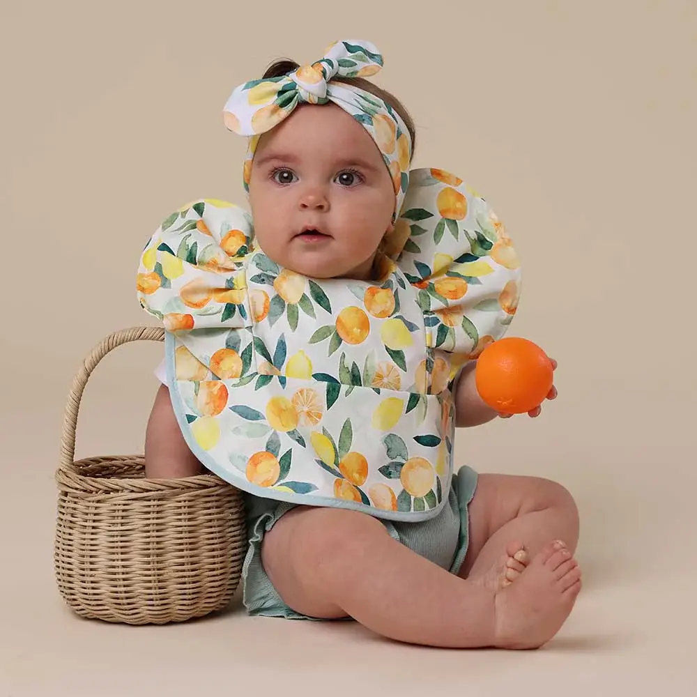 Snuggle Hunny Kids Snuggle Hunny Citrus Squeeze Frill Snuggle Bib