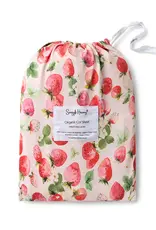 Snuggle Hunny Kids Snuggle Hunny Strawberry Organic Fitted Cot Sheet