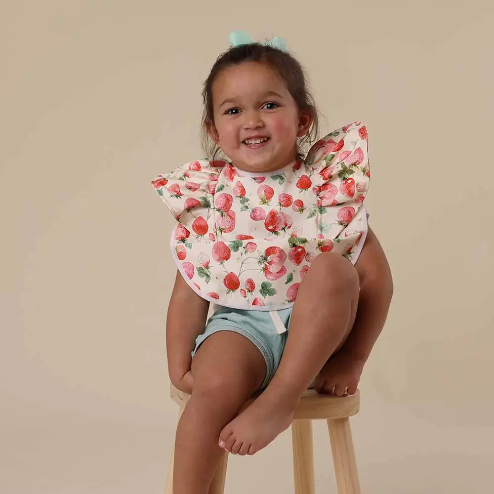 Snuggle Hunny Kids Snuggle Hunny Strawberry Frill Snuggle Bib