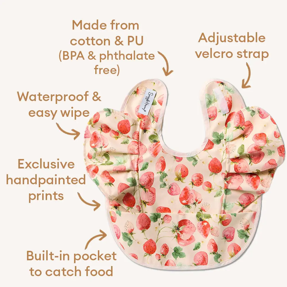 Snuggle Hunny Kids Snuggle Hunny Strawberry Frill Snuggle Bib