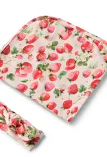 Snuggle Hunny Kids Snuggle Hunny Strawberry Organic Jersey Wrap & Topknot Set