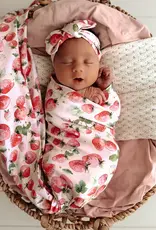 Snuggle Hunny Kids Snuggle Hunny Strawberry Organic Jersey Wrap & Topknot Set