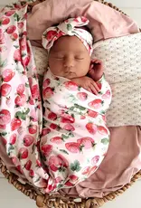 Snuggle Hunny Kids Snuggle Hunny Strawberry Organic Jersey Wrap & Topknot Set