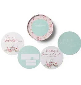 Snuggle Hunny Kids Snuggle Hunny Tea Party & Sage Reversible Milestone Cards