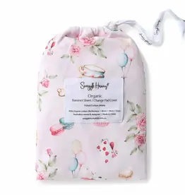 Snuggle Hunny Kids Snuggle Hunny Alice’s Tea Party Organic Bassinet Sheet / Change Pad Cover