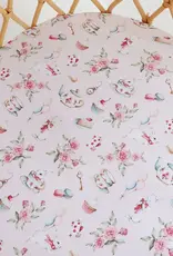 Snuggle Hunny Kids Snuggle Hunny Alice’s Tea Party Organic Bassinet Sheet / Change Pad Cover