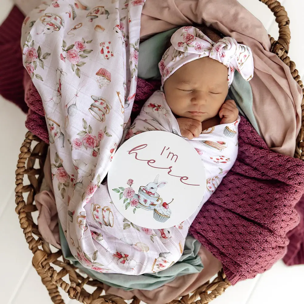 Snuggle Hunny Kids Snuggle Hunny Alice’s Tea Party Organic Muslin Wrap