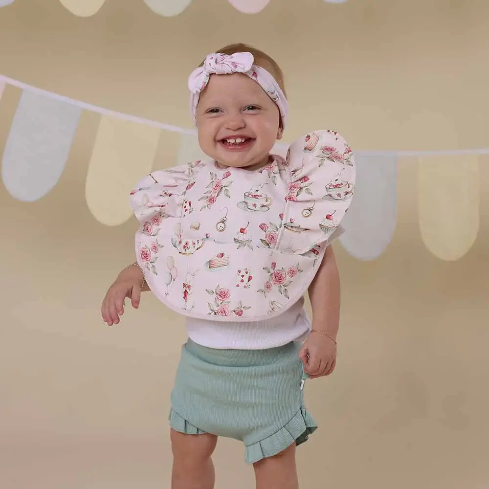 Snuggle Hunny Kids Snuggle Hunny Alice’s Tea Party Frill Snuggle Bib