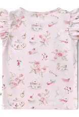 Snuggle Hunny Kids Snuggle Hunny Alice’s Tea Party Organic T-Shirt with Frill